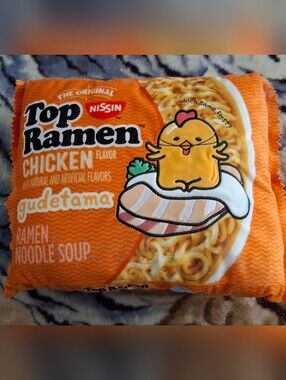 ISSI Orange Gudetama Top Ramen Decorative Pillow